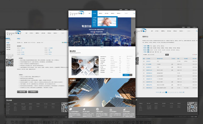 獵頭公司網站建設案例-成都柯諾維企業管理有限公司PC及移動端網站開發
